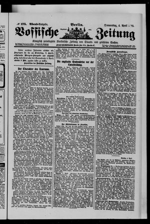 Vossische Zeitung vom 04.04.1912