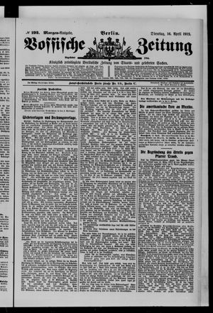 Vossische Zeitung vom 16.04.1912