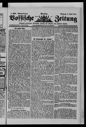 Vossische Zeitung on Apr 17, 1912