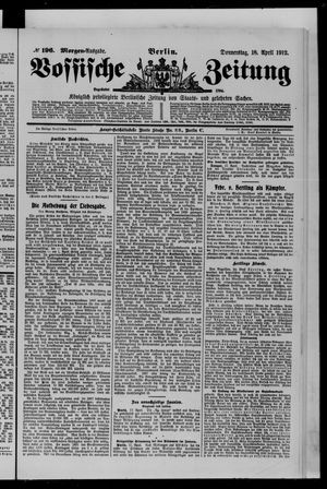 Vossische Zeitung vom 18.04.1912