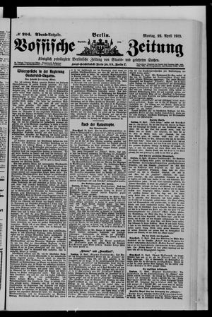 Vossische Zeitung vom 22.04.1912
