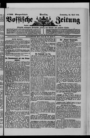 Vossische Zeitung on Apr 25, 1912
