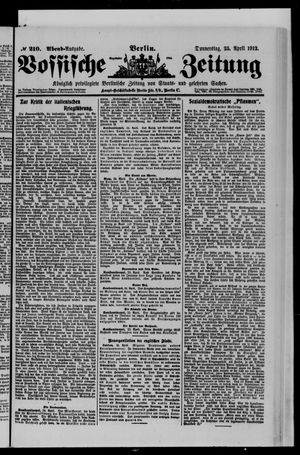Vossische Zeitung vom 25.04.1912