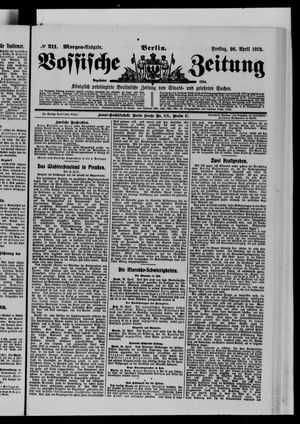 Vossische Zeitung vom 26.04.1912