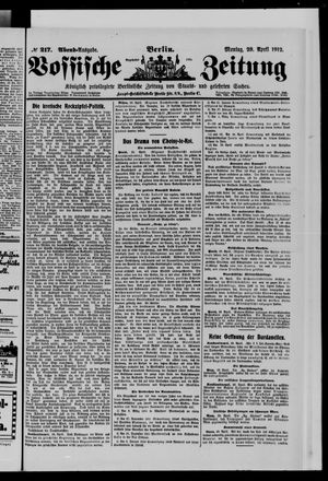 Vossische Zeitung vom 29.04.1912