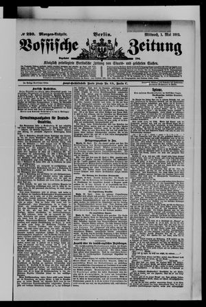 Vossische Zeitung vom 01.05.1912