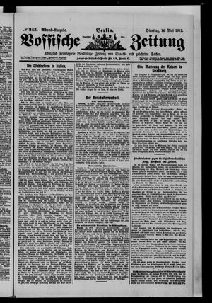Vossische Zeitung vom 14.05.1912