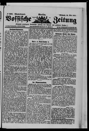 Vossische Zeitung vom 22.05.1912