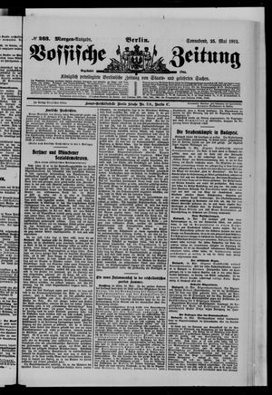 Vossische Zeitung vom 25.05.1912