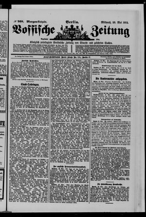 Vossische Zeitung vom 29.05.1912