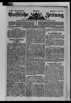 Vossische Zeitung vom 01.06.1912