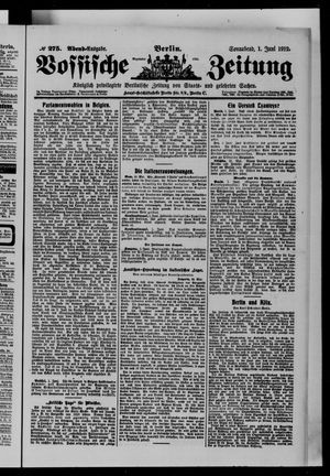 Vossische Zeitung vom 01.06.1912