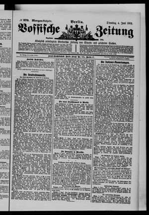 Vossische Zeitung on Jun 4, 1912