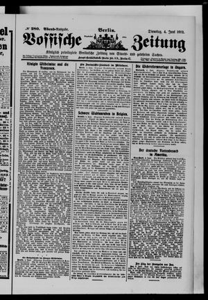 Vossische Zeitung on Jun 4, 1912