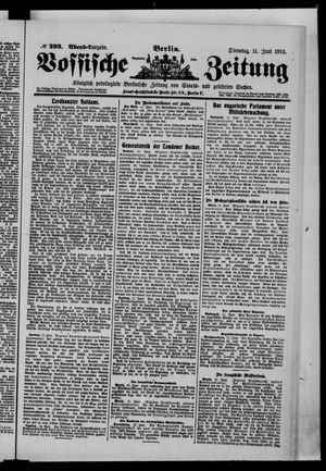 Vossische Zeitung vom 11.06.1912