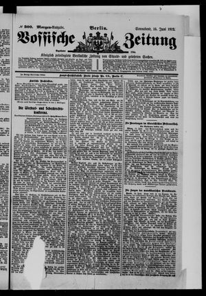 Vossische Zeitung vom 15.06.1912