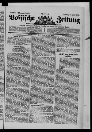 Vossische Zeitung vom 18.06.1912
