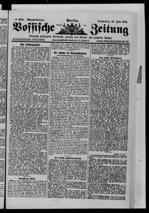 Vossische Zeitung vom 20.06.1912