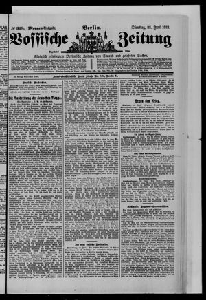 Vossische Zeitung vom 25.06.1912