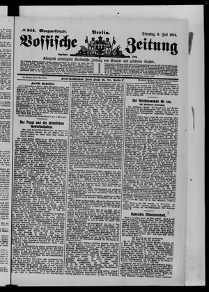 Vossische Zeitung vom 09.07.1912