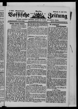 Vossische Zeitung vom 10.07.1912