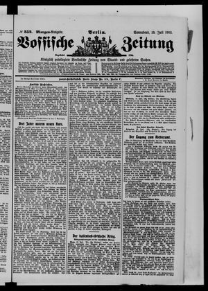 Vossische Zeitung on Jul 13, 1912