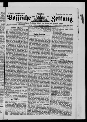 Vossische Zeitung vom 18.07.1912