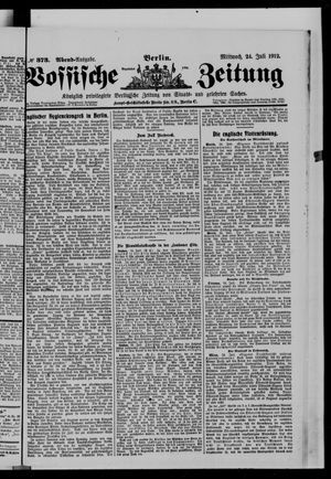 Vossische Zeitung vom 24.07.1912