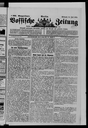 Vossische Zeitung on Jul 31, 1912