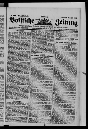 Vossische Zeitung vom 31.07.1912