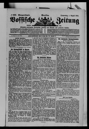 Vossische Zeitung vom 01.08.1912