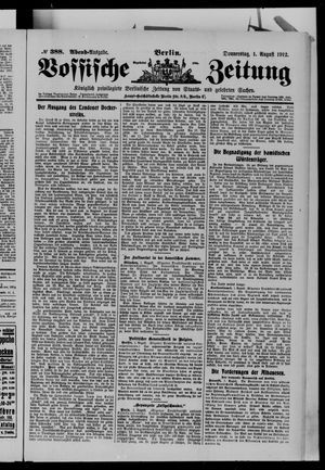 Vossische Zeitung vom 01.08.1912
