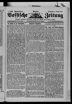 Vossische Zeitung vom 03.08.1912