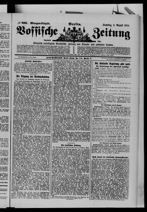 Vossische Zeitung vom 04.08.1912