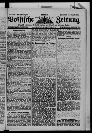 Vossische Zeitung vom 10.08.1912