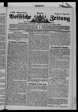 Vossische Zeitung vom 13.08.1912