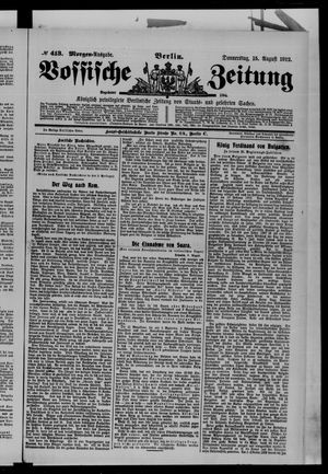Vossische Zeitung vom 15.08.1912