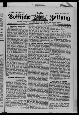Vossische Zeitung on Aug 16, 1912