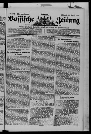 Vossische Zeitung vom 21.08.1912