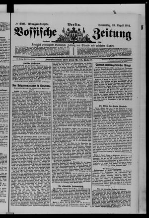 Vossische Zeitung vom 22.08.1912