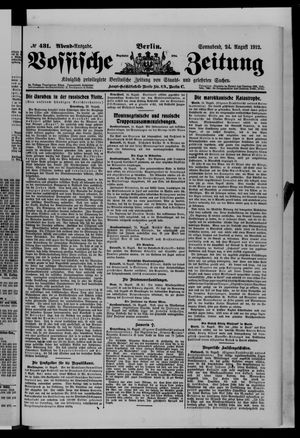 Vossische Zeitung vom 24.08.1912