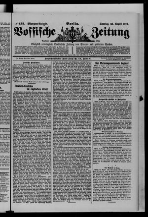 Vossische Zeitung vom 25.08.1912