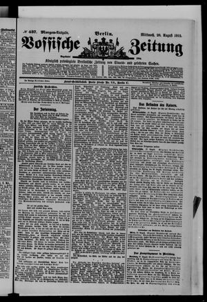 Vossische Zeitung vom 28.08.1912