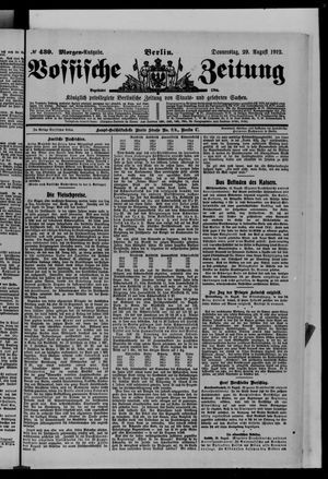 Vossische Zeitung vom 29.08.1912