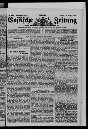 Vossische Zeitung vom 30.08.1912
