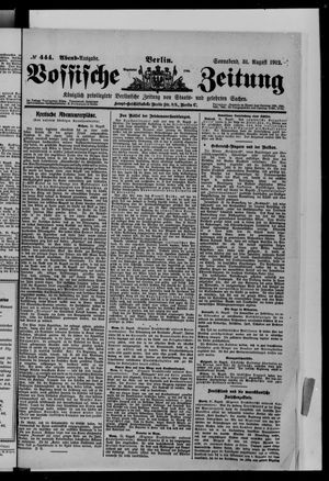 Vossische Zeitung vom 31.08.1912