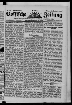 Vossische Zeitung vom 11.09.1912