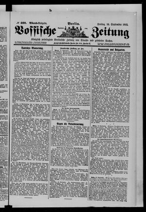 Vossische Zeitung vom 13.09.1912