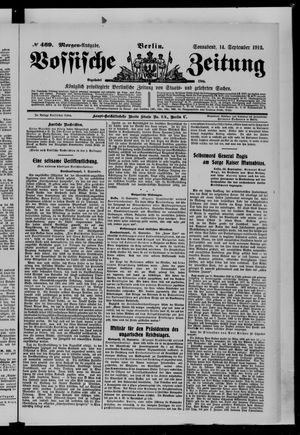 Vossische Zeitung vom 14.09.1912