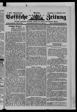 Vossische Zeitung vom 14.09.1912